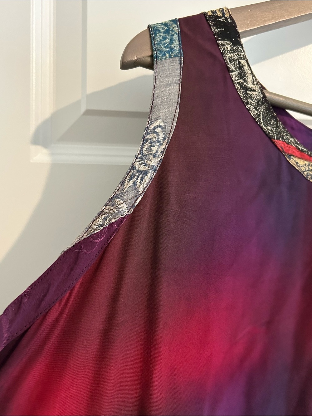 Vintage Kusnadi Ombre Patchwork Top Purple Red Multi Size L - Picture 5 of 16